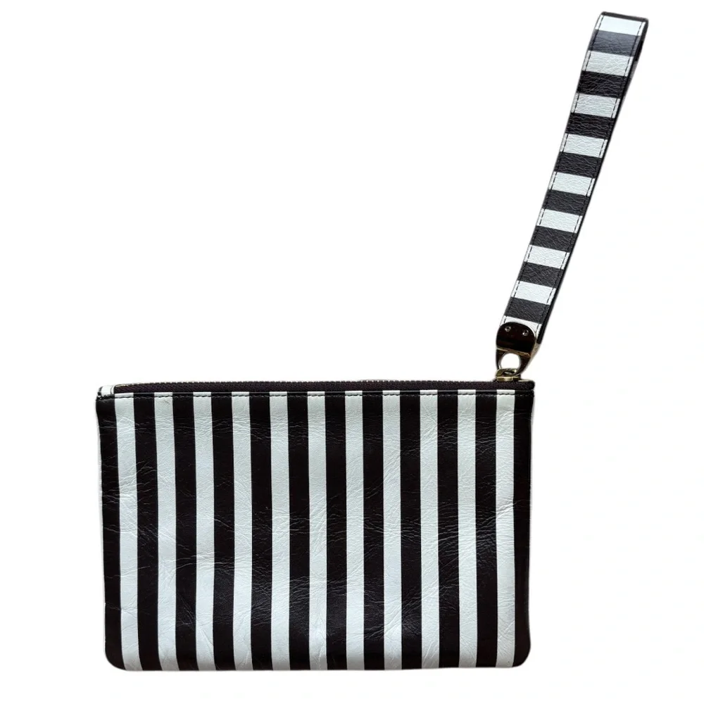 Vintage Henri Bendel Stripe Wristlet Handbag Purse Accessories Cosmetics Bag